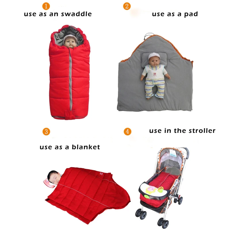 Зимнее детское одеяло многофункциональный Пеленальный спальный мешок для