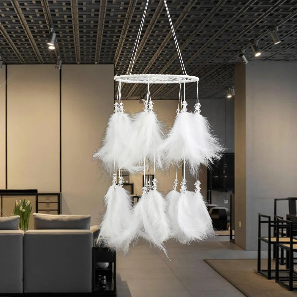 Универсальный ручной работы Ловец снов с Висячие украшения перьями Крафтовая