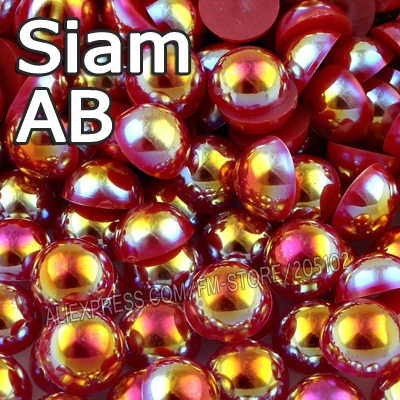 Полукруглые бусины Siam AB красного цвета смешанные размеры 2 мм 3 4 5 6 8 12 имитация АБС