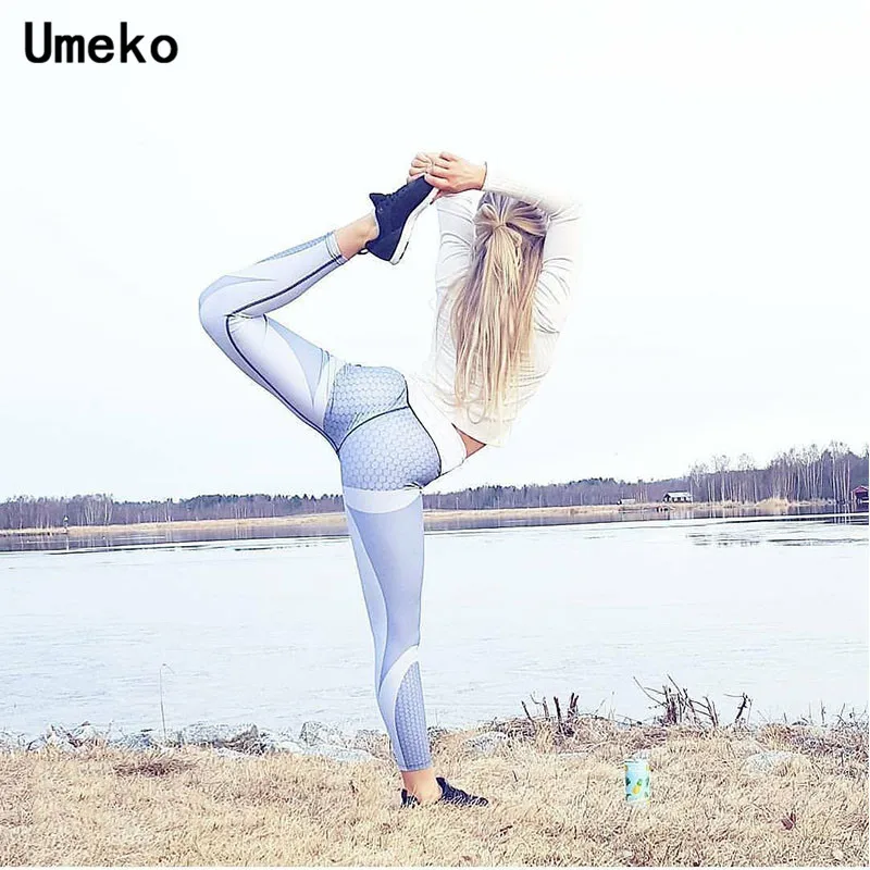 Женские леггинсы для бега Umeko спортивные штаны с высокой талией отдыха