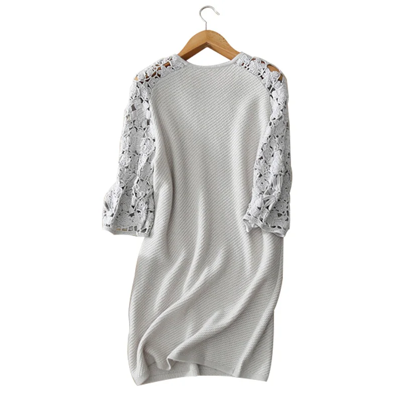 2018 Осенние новые женские повседневные платья свободные трикотажные 100%