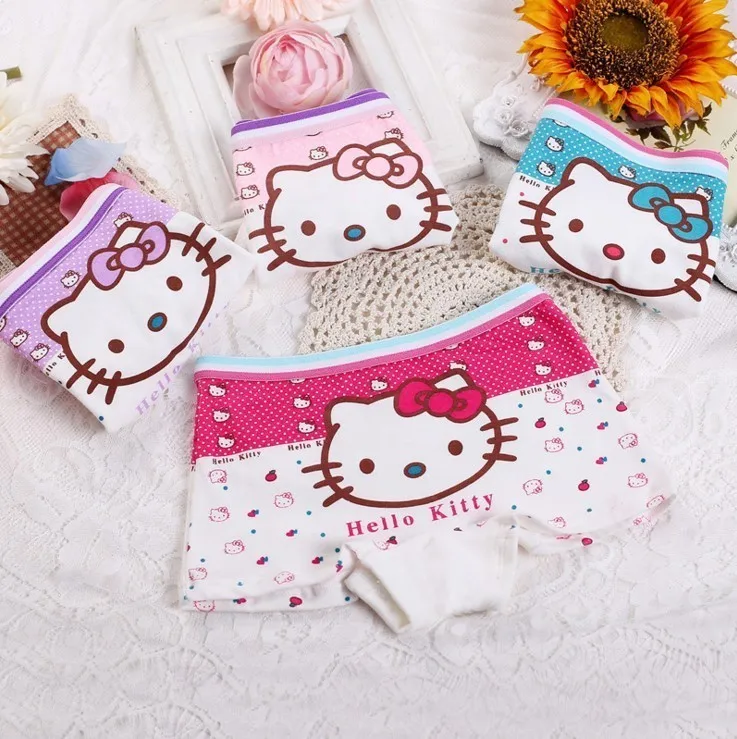 4 шт./лот милое детское нижнее белье для мальчиков и девочек с рисунком кота