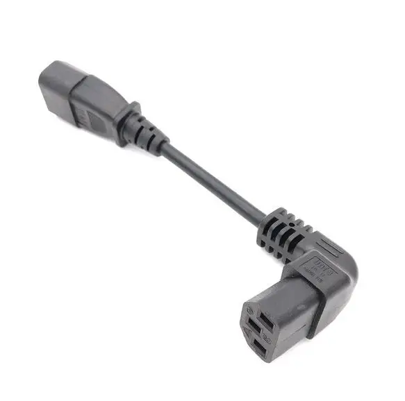 IEC 320 C14 штекер к C13 гнездовой разъем PDU/Φ удлинитель кабеля питания вверх/вниз 90