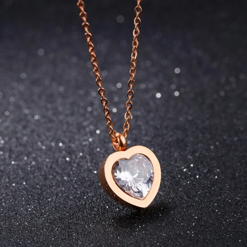Blingbling ожерелье с кристаллами I Love You ожерелья кулоном для влюбленных сердце в