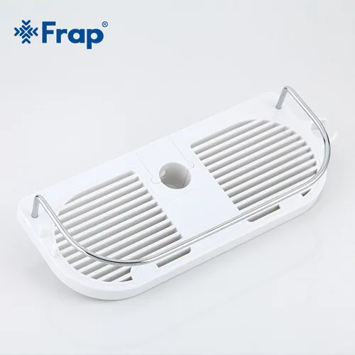 F339white Frap шампунь банное полотенце лоток для ванной комнаты полка для душа держатель для хранения дома полки для ванной комнаты один ярус держатель для душевой головки F339 - Цвет: F339white