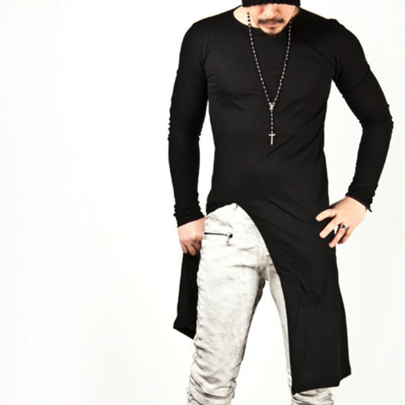 Мужская футболка с длинным рукавом для ночного клуба хип-хоп | одежда