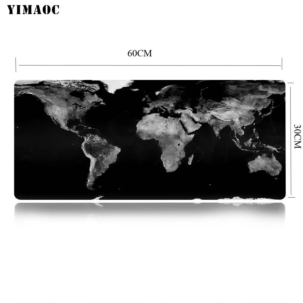 YIMAOC карта мира Коврик Для Мыши Компьютерный коврик для мыши Противоскользящий