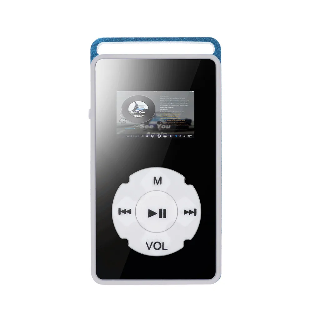 Модный USB цифровой mp3 плеер роскошный ЖК экран пластиковая Поддержка 32 Гб Micro SD TF