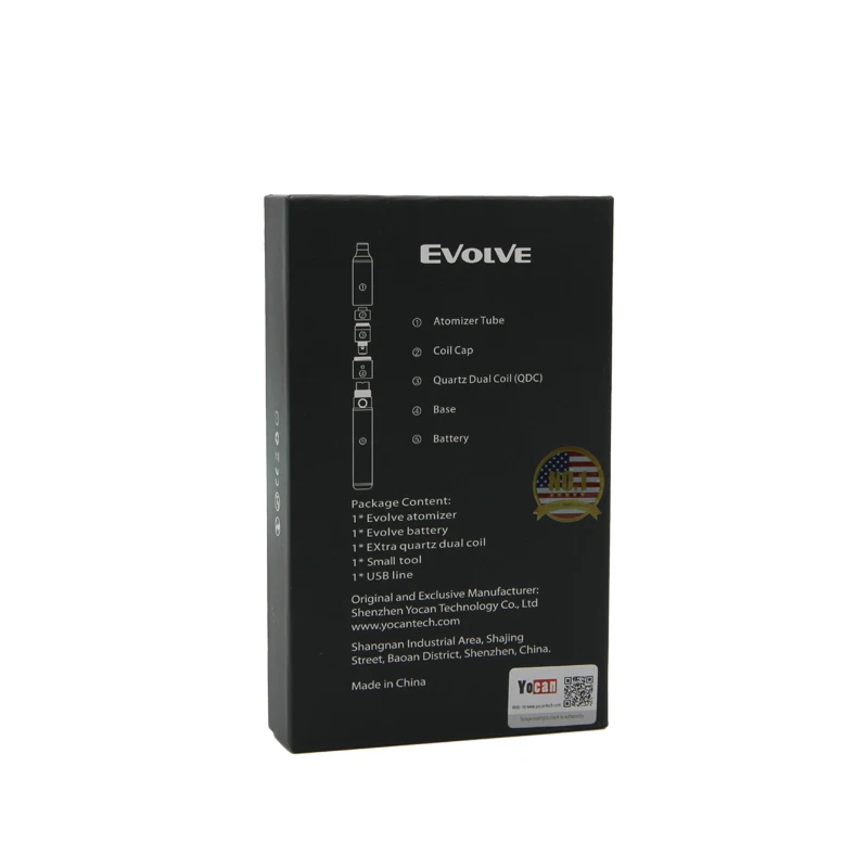 Оригинальный Yocan Evolve Starter Kit воск вейп ручка аккумулятор 650 мАч кварцевый двойной