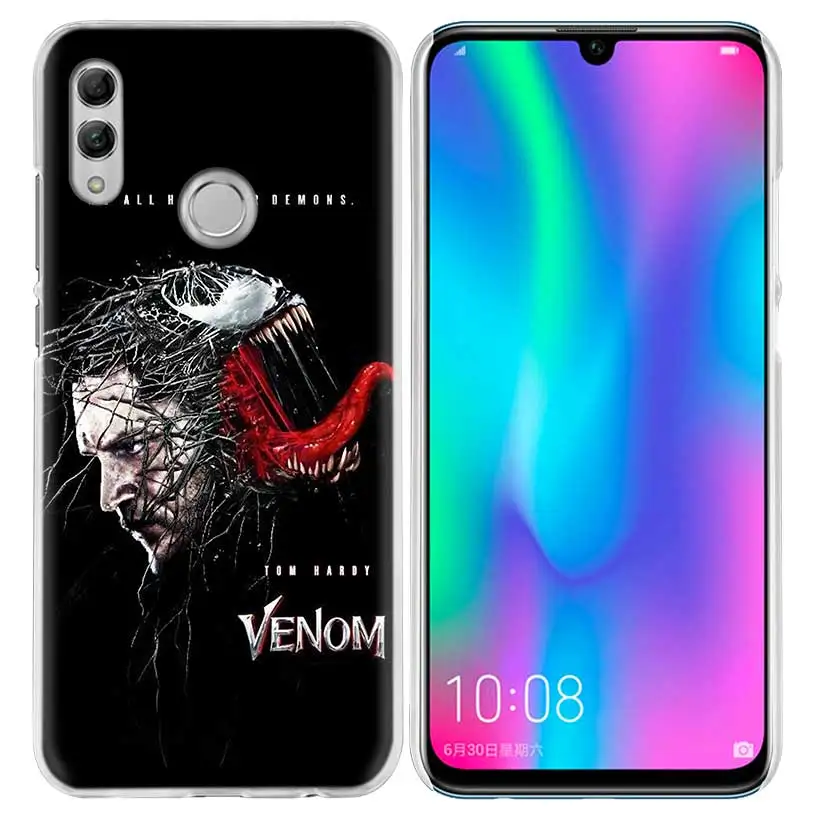 02 Чехол Marvel Super Hero Venom для huawei Honor 8X Y9 9 10 Lite Play 8C 8S 8A Pro V20 20i 10i Y6 Y7 жесткий чехол для телефона из поликарбоната - Цвет: 02