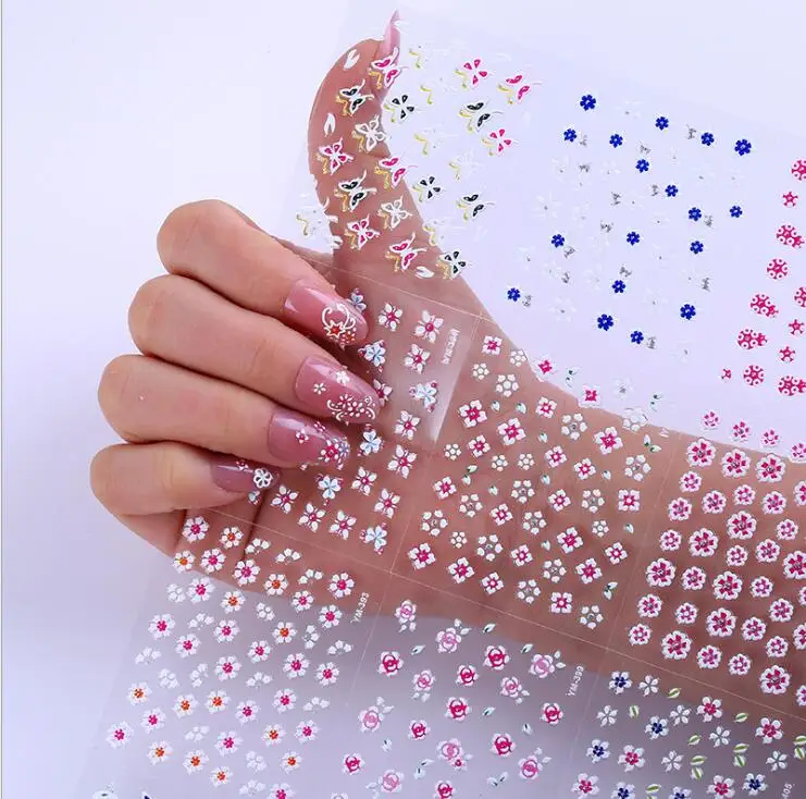 NL7-30pcs 24/30pcs жидкость для Стикеры s 3D Nail Art Наклейки на клею, Стикеры Star/Ювелирные изделия/геометрический дизайн ногтей Стикеры слайдер Фольга - Цвет: NL7-30pcs