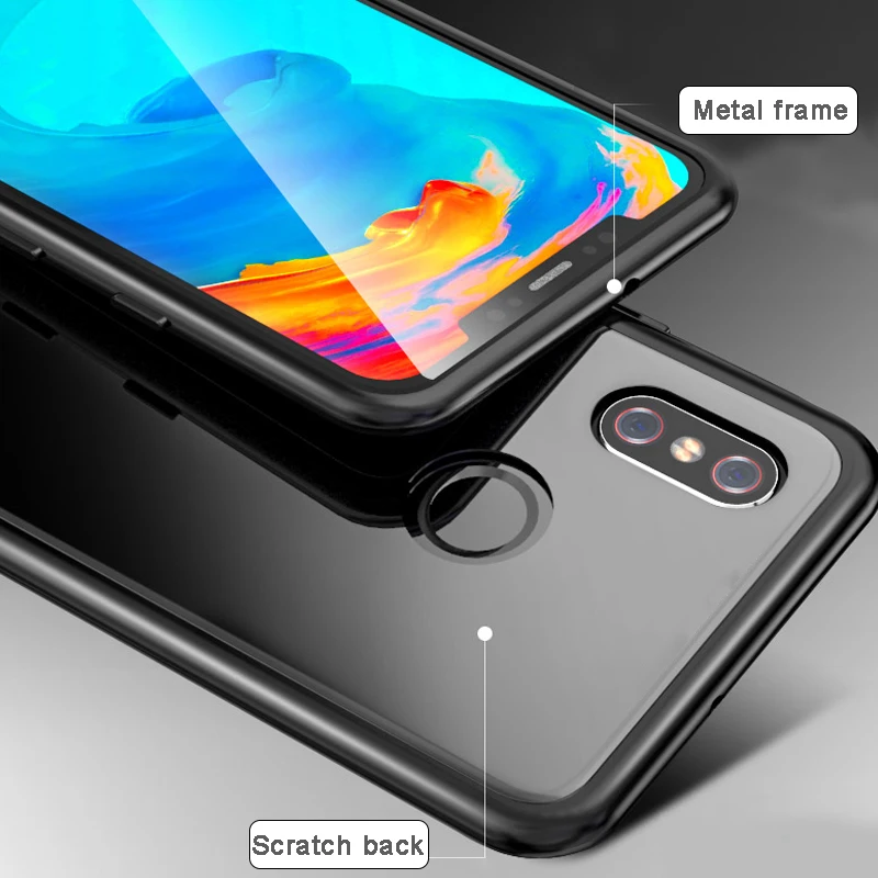 Магнитный флип-чехол для Xiaomi Pocophone f1, чехол, закаленное стекло Poco pocofone f1 1f, задняя крышка, металлическая рамка, защитный чехол