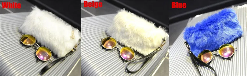 Женский кошелек Модный женский зимний плюшевый пушистый клатч из искусственного