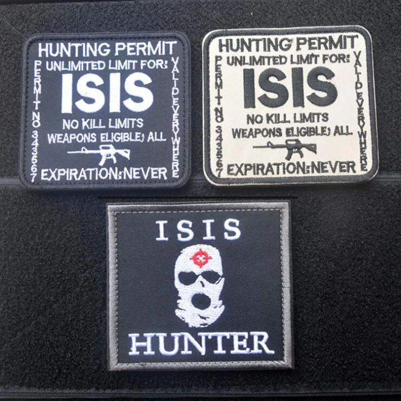 ISIS Охота PERMIT3D повязка на руку с вышивкой в стиле милитари воин силы газа хаки