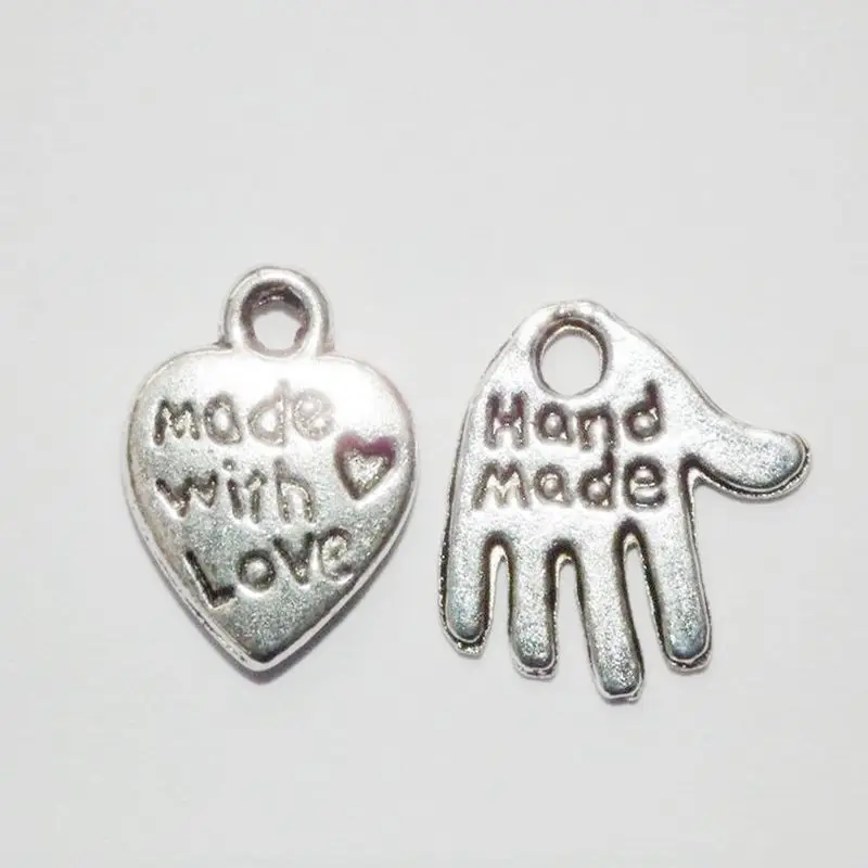 Винтажные серебряные бусины с подвеской в виде сердца | Украшения и аксессуары