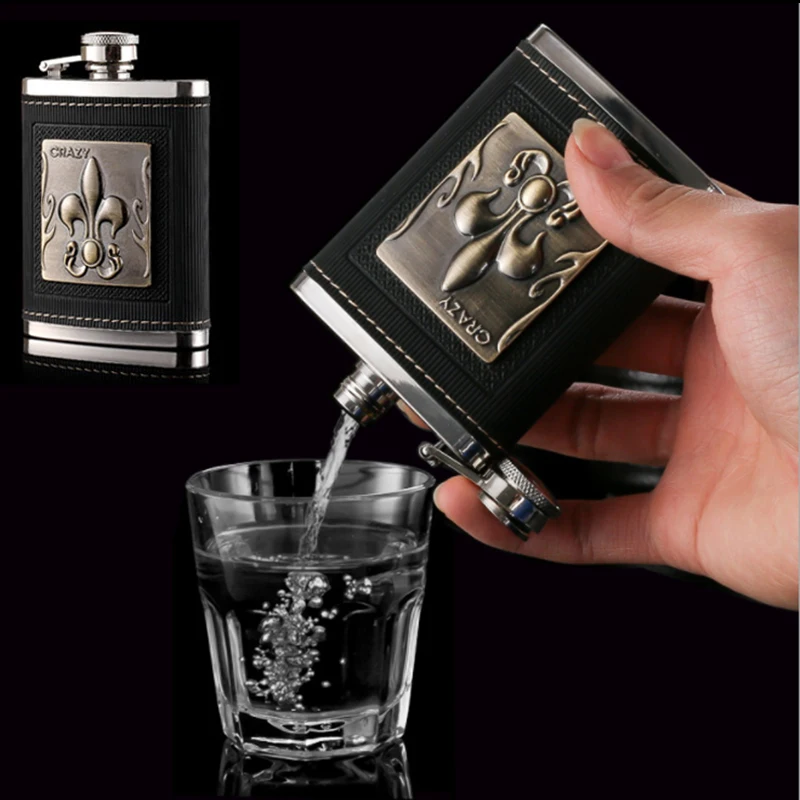 4 унций Изысканная фляжка с воронкой для виски водка емкость 115 мл из нержавеющей