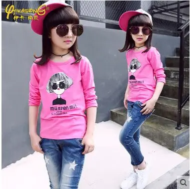 Ребенок осенью 2016 женский большой мальчик основной рубашка девочка весной и