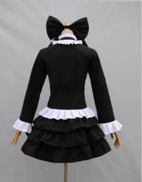 Косплей Костюм героини сказочного хвоста эрзы аниме черный костюм горничной на