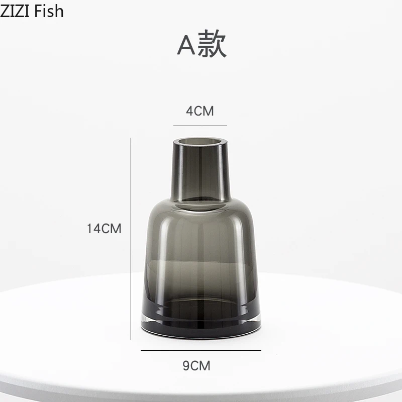 Прозрачная стеклянная ваза сушеные цветы Цветочная композиция в скандинавском