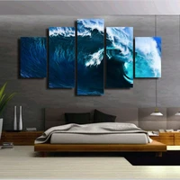 modern canvas painting unframed hd printed wall art pictures 5 pieces hawaii waves ocean seacape poster living room home decor