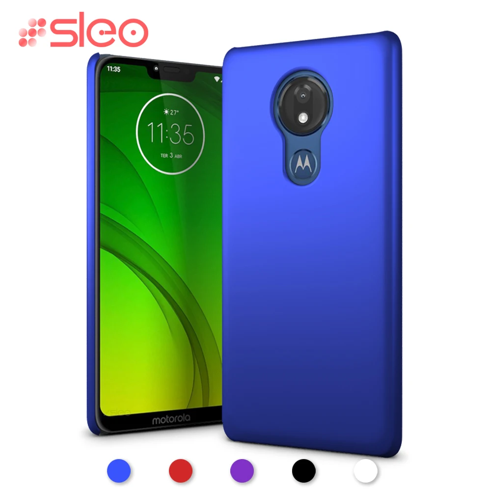 SLEO для Motorola Moto G7 Мощность чехол ультра тонкий жесткий Пластик задняя крышка ПК |