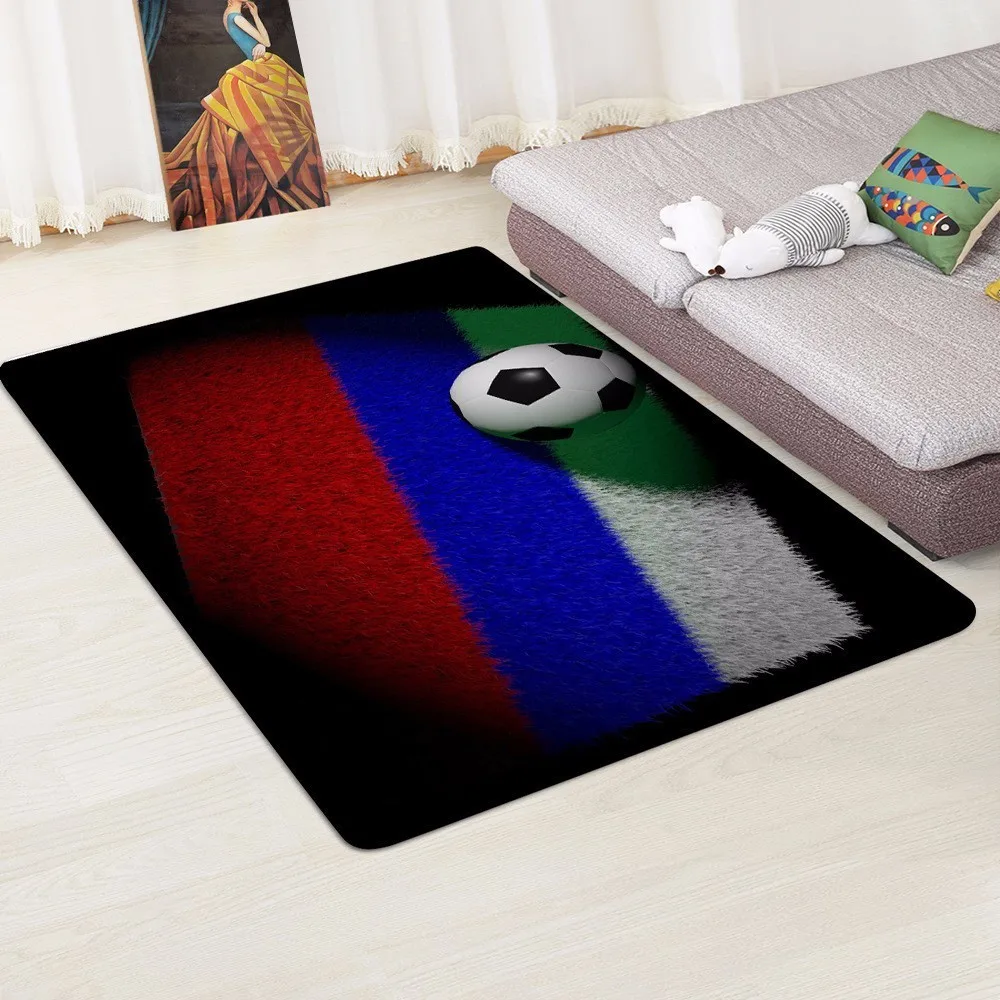 3D ковер для футбола, для гостиной, мягкая фланелевая, для мальчиков, для детской, для спальни, нескользящий коврик для ванной комнаты, для дома, для школы, для спорта, Декор, коврики - Цвет: C