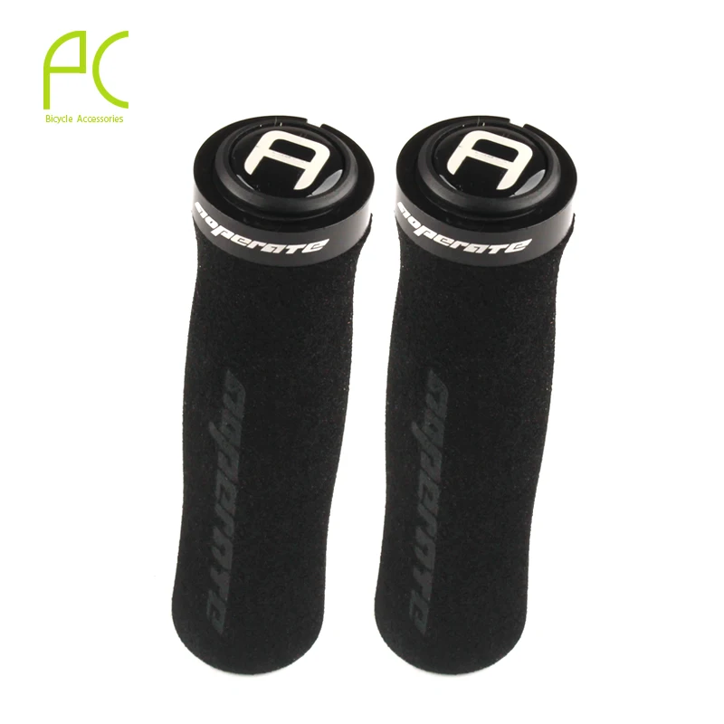 BLACK PCycling Arc велосипедные эргономичные Запираемые ручки для велосипеда MTB дорожный складной велосипед мягкий удобный нескользящий губчатый пенный захват - Цвет: BLACK
