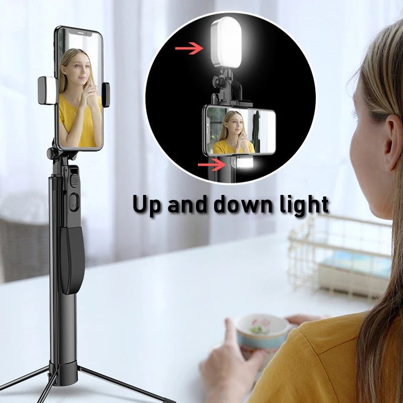 YUNAO A21 ручной карданный Штатив для селфи с поддержкой пульта дистанционного управления перезаряжаемый дизайн bluetooth Штатив для селфи для телефона