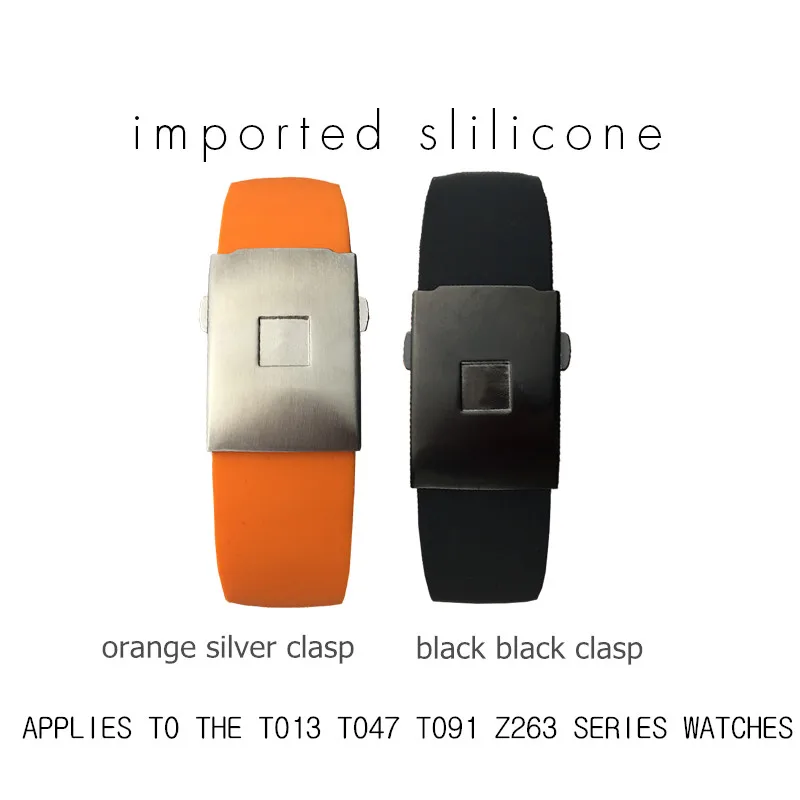 Силиконовый ремешок для часов Tissot Touch T013 T047 20 мм 21 резиновый Т спорта