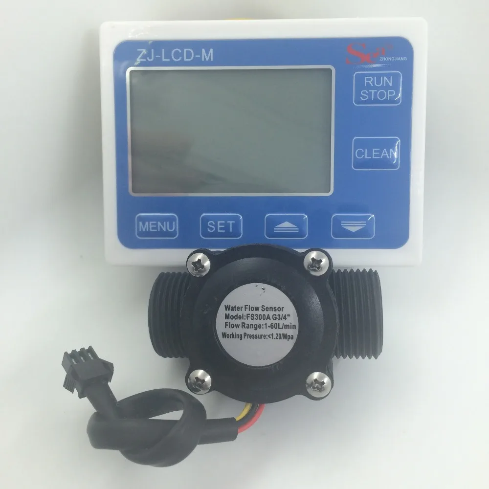 Фонарь с ЖК дисплеем и датчиком расхода FS300A G3/4 дюйма DN20 1 60 л/мин|flow meter|water meter flow