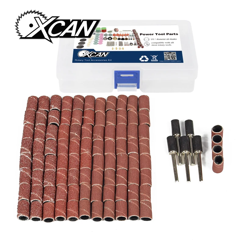 XCAN 97 шт./компл. 1/4 ручка шлифовальное кольцо шлифовальная#60/120/240/320 для Dremel мельница для перца электрическая дрель accessoriel комплект