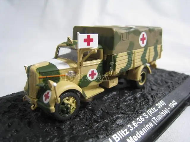 IXO 1/72 масштаб военная модель игрушки Opel Blitz 3,6-36 s Kfz.305 грузовик скорой помощи литой металлический автомобиль модель игрушки для подарка/коллекции