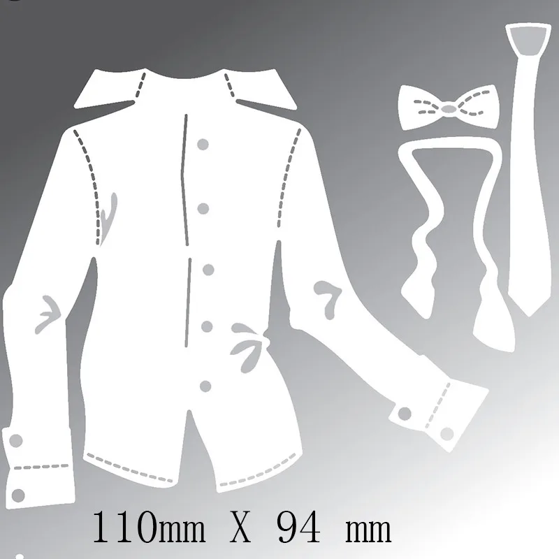 Мужская рубашка галстук набор одежды металлические режущие штампы для DIY