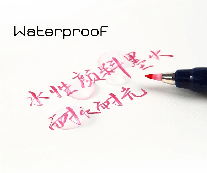 TOMBOW 10 цветов японская каллиграфия ручка водостойкие маркеры мягкие ручки-щетки для Надписи Письмо и рисование художественные принадлежности