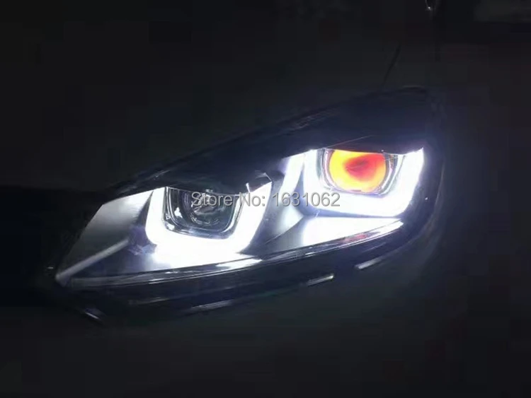 Для VW Golf 6 светодиодный головной фонарь от 2010 до 2012 лет с линзы проектора bi xenon