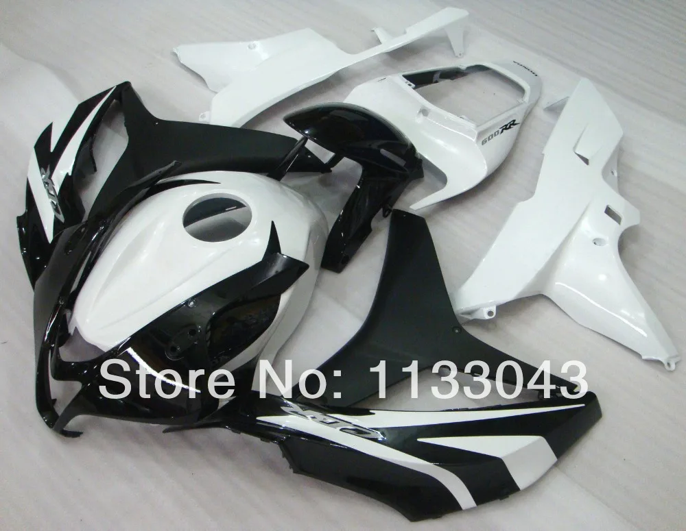 

100%Fit Fairing kit for HONDA CBR 600 RR 2007 2008 F5 07 08 CBR600RR 07 08 injection mold black white fairing parts #YY77Z