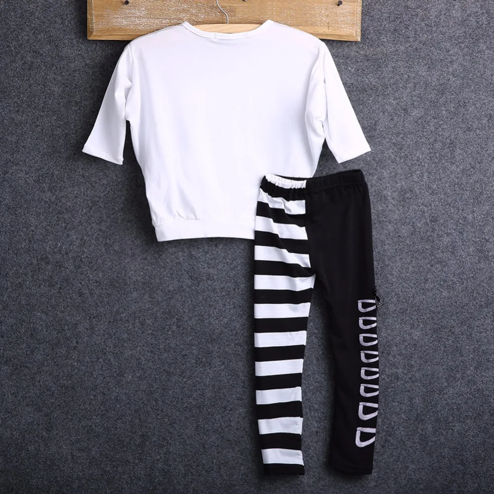 Комплекты из 2 предметов для девочек топы с рукавами летучая мышь и панда