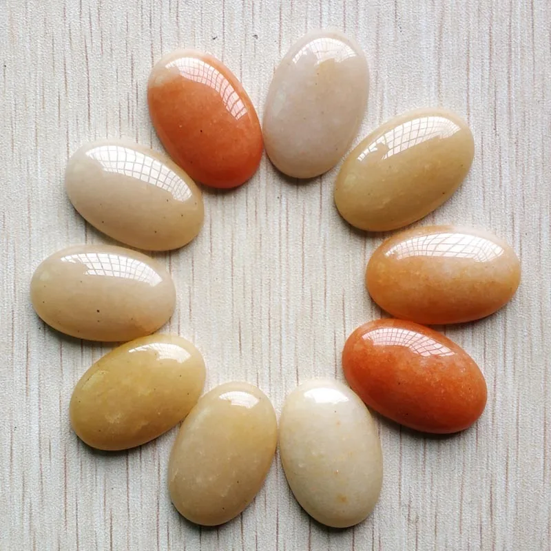 Оптовая продажа 10 шт./лот модный натуральный камень желтый овальный кабошон