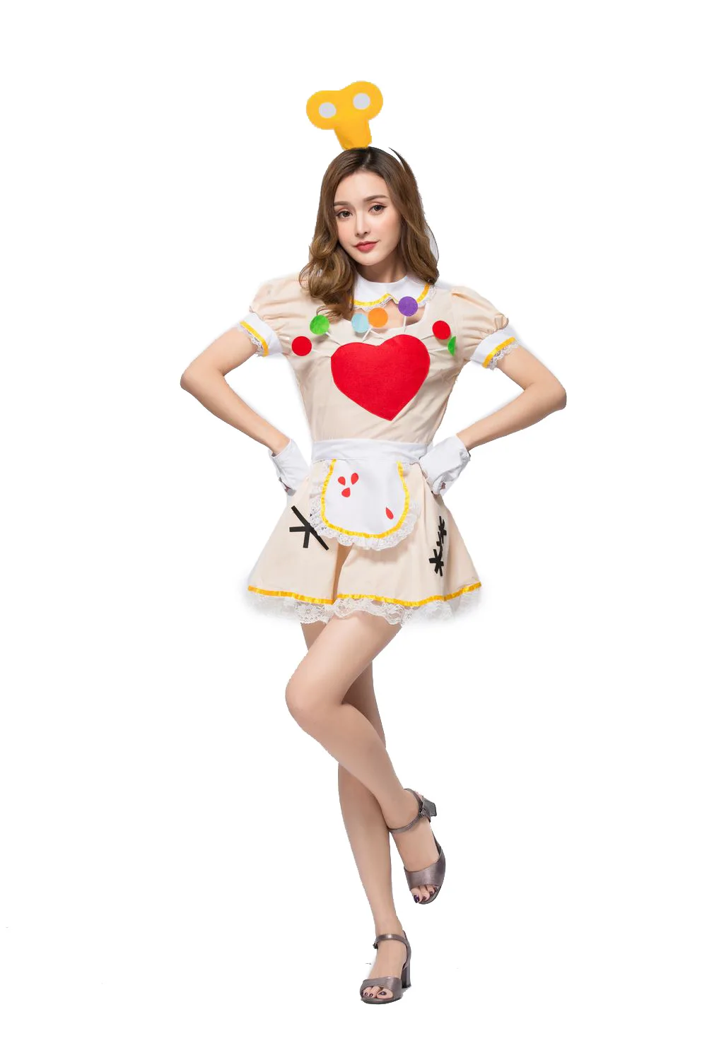 Бесплатная доставка мультфильм игра шеф повара Форма Ключ Любовь костюмы