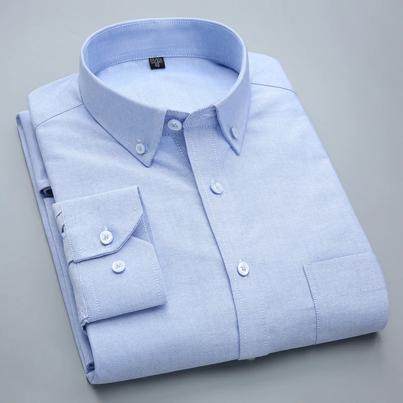 Высокое качество Новинка хлопок кнопка вниз воротник длинный рукав slim fit Мужские повседневные клетчатые/Полосатые/однотонные рубашки
