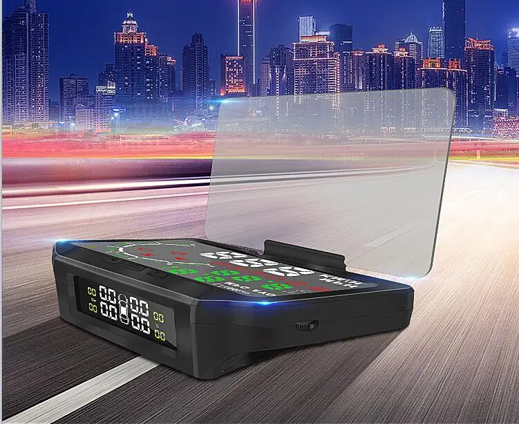 Автомобильный монитор OBD II с ЖК дисплеем высокой четкости давления в шинах TPMS HUD