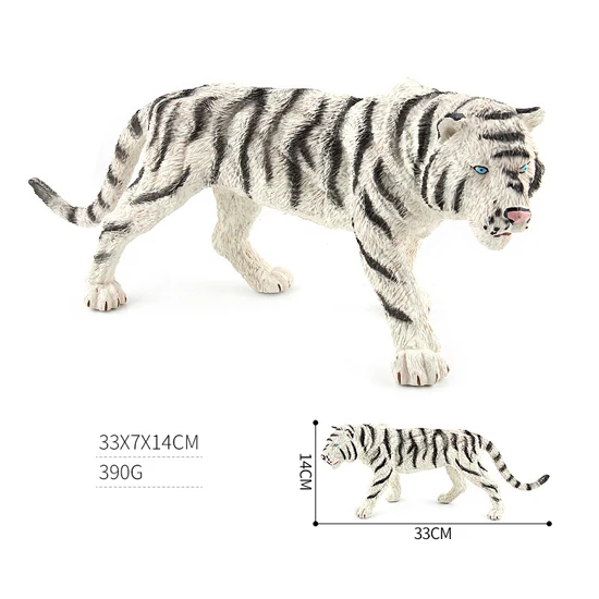 white tiger Большой размер, детские игрушки из искусственного зоопарка, фигурка тигра, Льва, модель пластикового дикого животного, кукла для стола, декоративные детские игрушки - Цвет: white tiger
