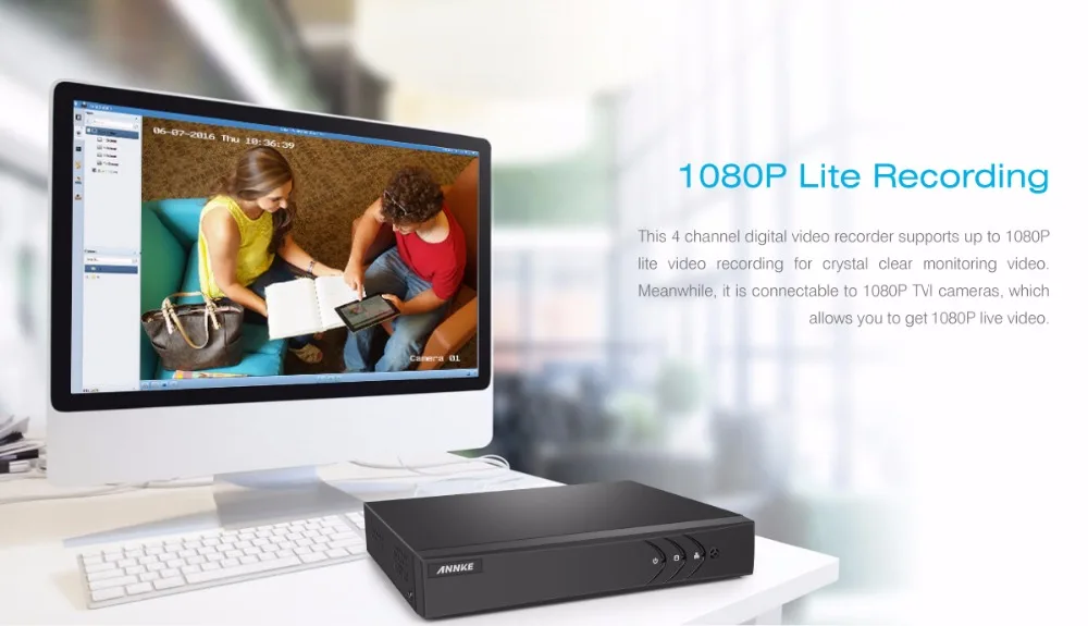 ANNKE 16CH 1080P 5в1 AHD DVR Поддержка CVBS TVI AHD аналоговые ip-камеры HD P2P Облако H.264 VGA HDMI видео рекордер RS485 аудио
