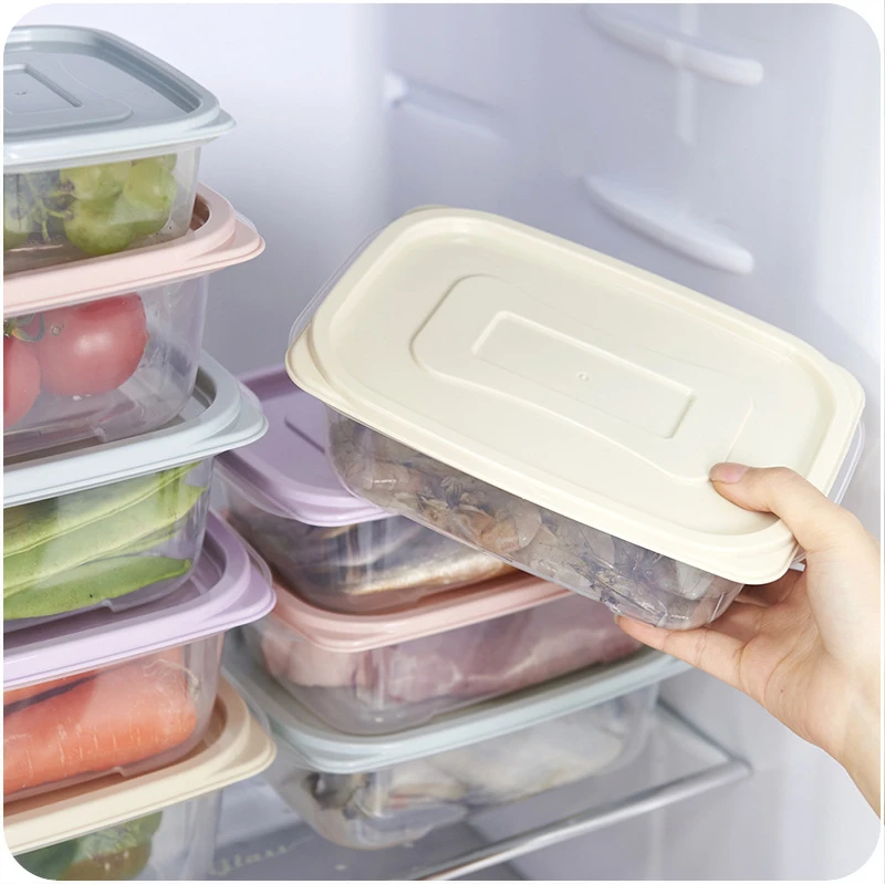 Твердые герметичные прямоугольные Crisper холодильник пластиковые контейнеры для