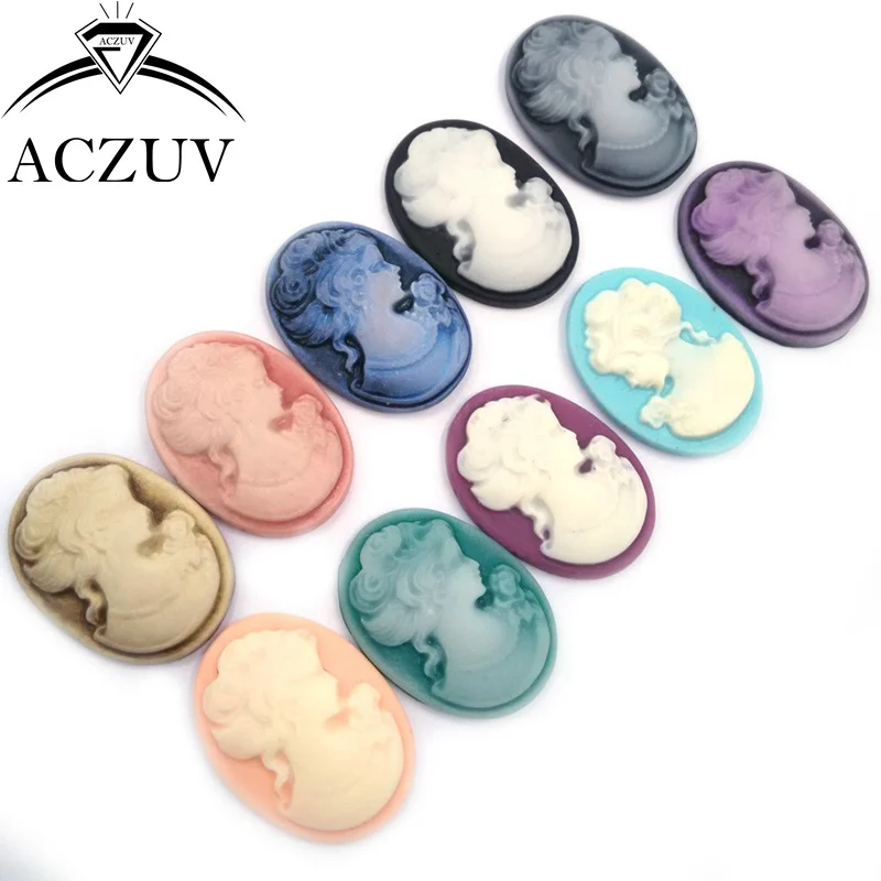 100 шт. 18x25 мм овальная фотокамера красивая леди кабошон для пустой оправы