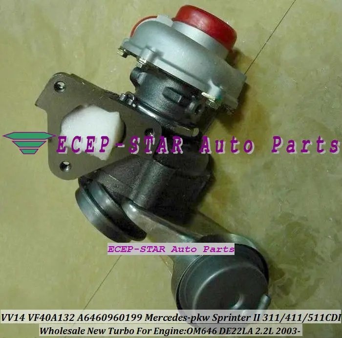 Турбокомпрессор RHF4 VNT VV14 VF40A132 A6460960699 для Mercedes PKW Vito 111 115 W639 Viano Sprinter 2 311 411 OM646 2.2L