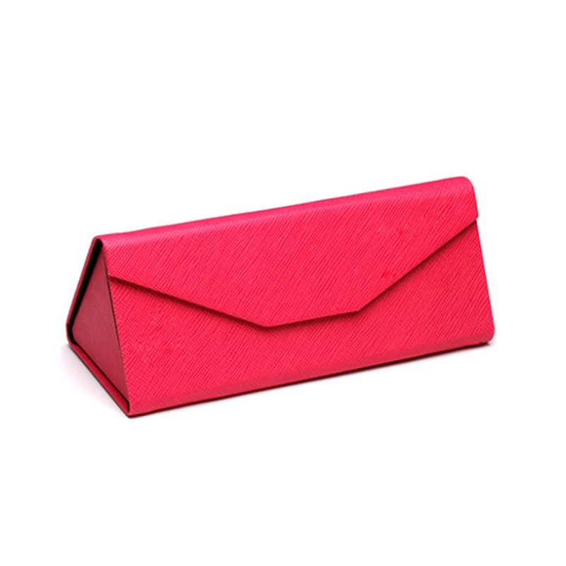 a005rose red Складные солнцезащитные очки Чехол для женщин легко принять футляры для очков Чехол для очков защитные чехлы для очков очки Чехлы кожаные - Цвет: a005rose red