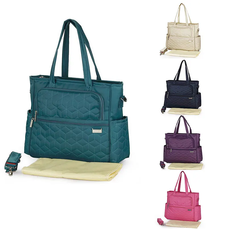 

35cm Diaper Shoulder Messenger Bag Multifunction Large Capacity Waterproof Nylon Mummy Fashion Baby Nappy Handbag Play Mats