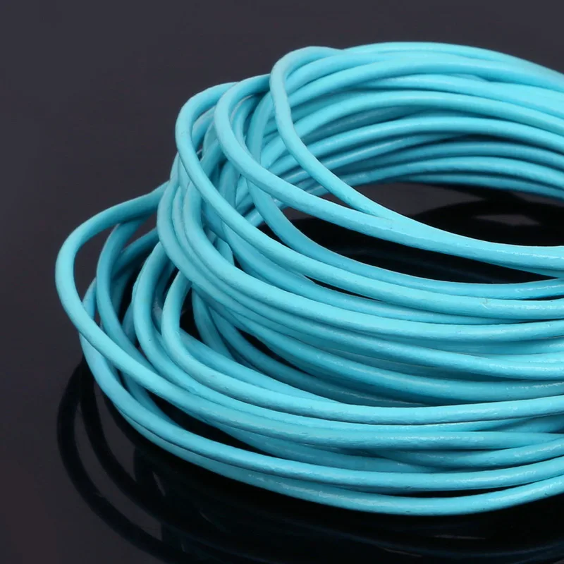 5M 1.5mm 100% Real Leather Jewelry Cord String Beading Cords DIY Accessories for Necklace Bracelet Material Supplies | Украшения и
