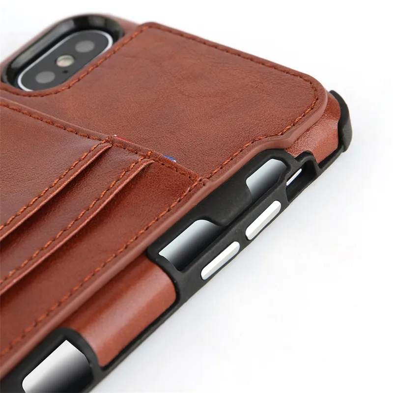 Роскошный чехол из искусственной кожи в стиле ретро для iPhone 6 6s 7 8 Plus